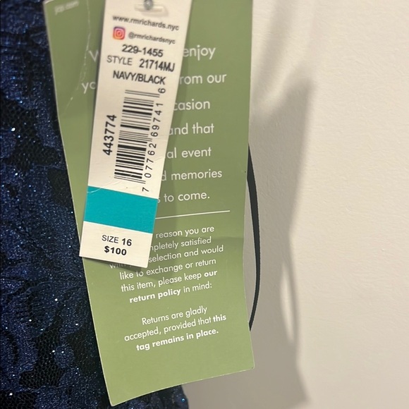 R & M Richards Lace Womens Sleeveless Scalloped Fit + Flare Dress - Picture 4 of 6